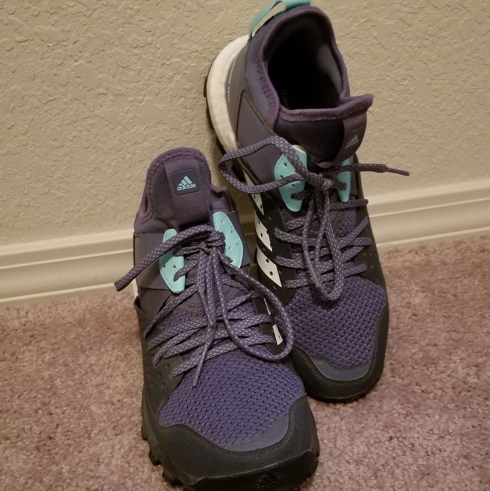 NWOT Adidas Response Trail Purple Shoes size 8.5
